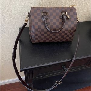 Louis Vuitton Speedy Bandouliere 25 in Damier Ebene